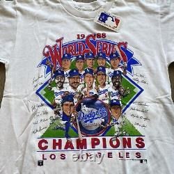 VTG 1988 Salem Dodgers Cartoon World Series Champs Single Stitch T-shirt L NWT