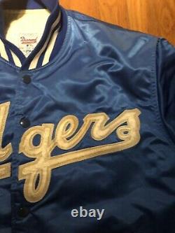 VTG 80s 90s LA Dodgers DIAMOND COLLECTION Blue Starter Button Baseball Jacket L