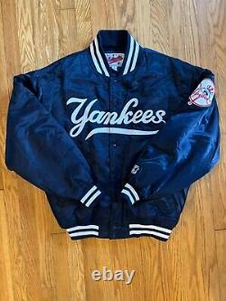 VTG New York Yankees Satin Starter Jacket 1998 World Series Patch (Men's Large)