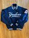 Vtg New York Yankees Satin Starter Jacket 1998 World Series Patch (men's Large)