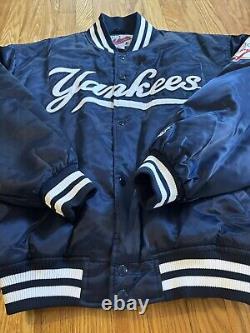 VTG New York Yankees Satin Starter Jacket 1998 World Series Patch (Men's Large)