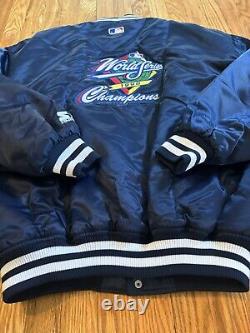 VTG New York Yankees Satin Starter Jacket 1998 World Series Patch (Men's Large)