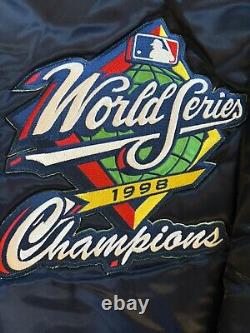 VTG New York Yankees Satin Starter Jacket 1998 World Series Patch (Men's Large)