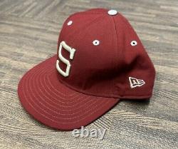 VTG Stanford Cardinals New Era Hat Game Worn 2003 College World Series Baseball