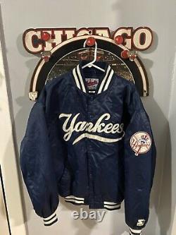 VTG Starter New York Yankees Satin Jacket 1998 World Series Champions Men L