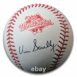 Vin Scully Signed Autographed 1988 World Series Baseball Dodgers Black Beckett