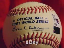 Vin Scully Signed Autographed Official 1981 world series Baseball Dodgers, gai