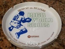 Vintage 1968 World Series Ashtray Detroit Tigers vs St. Louis Cardinals Chrysler