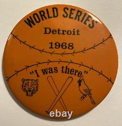 Vintage 1968 World Series I Was There Pin Detroit Tigers/St Louis Cardinals