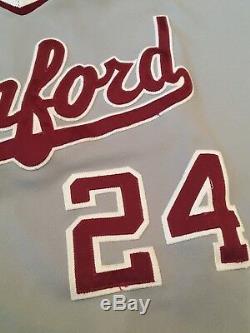 Vintage 2000 Stanford Baseball Jersey #24 with College World Series Patch