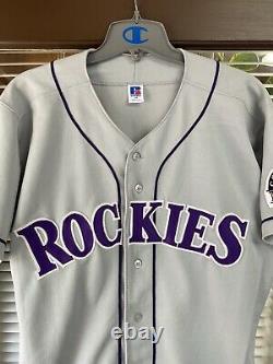 Vintage 90s Colorado Rockies RUSSELL Diamond Collection MLB Baseball Jersey 44
