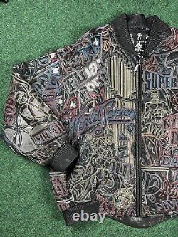 Vintage Al Wissam world series leather jacket