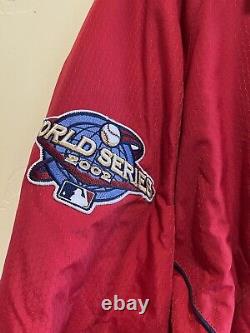 Vintage Anaheim Angels 2002 World Series Jacket Majestic Size XXL Red Fleece Men