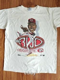 Vintage Jose Rijo Caricature 90's T-Shirt MLB Baseball Salem Cincinnati Reds