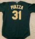 Vintage Mike Piazza Baseball Jersey Russell Authentic 48 Xl Oakland Athletics