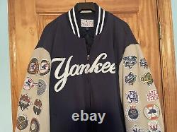 Vintage New York Yankees Blue World Series Baseball Field Jacket, Size XXL