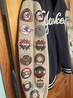 Vintage New York Yankees Blue World Series Baseball Field Jacket, Size XXL