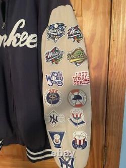 Vintage New York Yankees Blue World Series Baseball Field Jacket, Size XXL