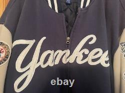 Vintage New York Yankees Blue World Series Baseball Field Jacket, Size XXL