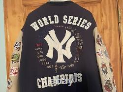 Vintage New York Yankees Blue World Series Baseball Field Jacket, Size XXL