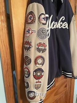 Vintage New York Yankees Blue World Series Baseball Field Jacket, Size XXL