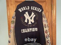 Vintage New York Yankees Blue World Series Baseball Field Jacket, Size XXL