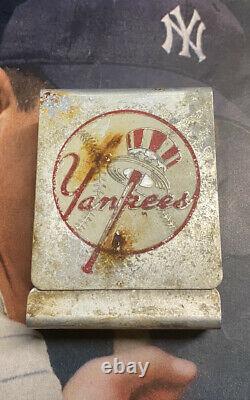 Vintage Rare 1950 Original Ny Yankees Baseball? Schedule Metal? Pack Holder
