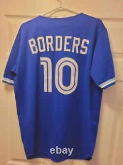 Vintage Toronto Blue Jays Jersey Pat Borders World Series Ravens Knit autograph