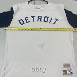 Vtg'68 Detroit Tigers World Series Patch Mitchell&Ness Baseball Style Tee XL