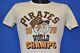Vtg 70s Pittsburgh Pirates World Series Champions 1979 Rayon T-shirt Baseball S