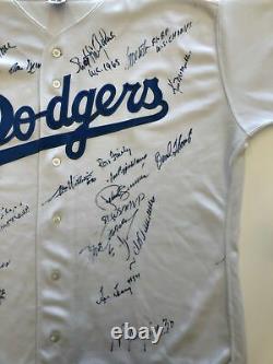 Vtg Los Angeles LA Dodgers World Series Team Signed Autographed Baseball Jersey