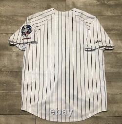 Vtg New York Yankees Majestic World Series Baseball Pin Stripe Jersey Size XL