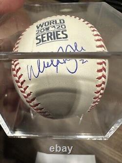 WALKER BUEHLER Signed Baseball ROMLB 2020 World Series Beckett Witness Autograph