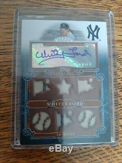 WHITEY FORD 2010 TOPPS STERLING AUTO JERSEY YANKEES 02/10 10 World Series Wins