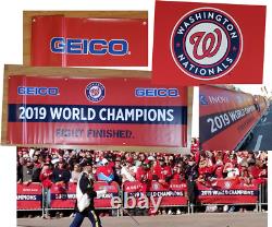 Washington Nationals World Series Championship PARADE BANNER 2019 MLB 30 x 80