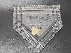 Waterford Crystal Braves World Series Champions 1995 Home Plate Paperweight