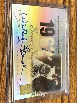Whitey Ford 2003 Topps Tribute World Series Autograph Relic Yankees HOF Auto SP