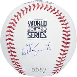 Will Smith Dodgers Signed 2020 MLB World Series Champions Logo Baseball