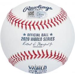 Will Smith Dodgers Signed 2020 MLB World Series Champions Logo Baseball