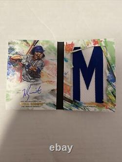 Will Smith Dodgers World Series 1/2 Inception Auto Booklet Letter M Patch SSP