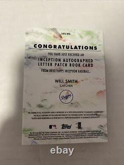 Will Smith Dodgers World Series 1/2 Inception Auto Booklet Letter M Patch SSP