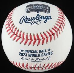 Will Smith Signed 2023 World Series Logo Baseball (Radtke)