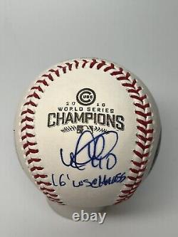 Willson Contreras Signed 2016 World Series Champions Rawlings Baseball