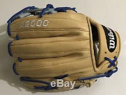 Wilson a2000 1786 College World Series Exclusive Custom 11.5 Blonde Blue