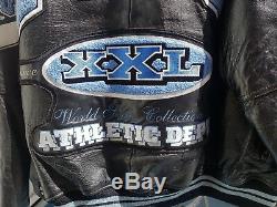 World Series Collection Leather FUBU Hip Hop Jacket Size L Varsity VTG Athletic