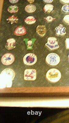 Yankee Stadium World Series SGA Pin Set-Full 27 Pin Set Wood Framed