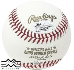Yankees Hideki Matsui Autographed 2009 World Series Kanji Baseball JSA Auth