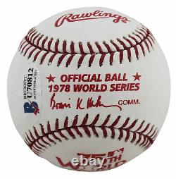 Yankees Reggie Jackson Authentic Signed 1978 World Series Logo Oml Baseball BAS