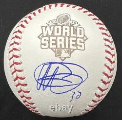 Yordano Ventura Signed 2015 World Series Logo Baseball JSA