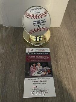 Yuli Gurriel Signed Auto 2022 World Series Baseball Houston Astros JSA COA